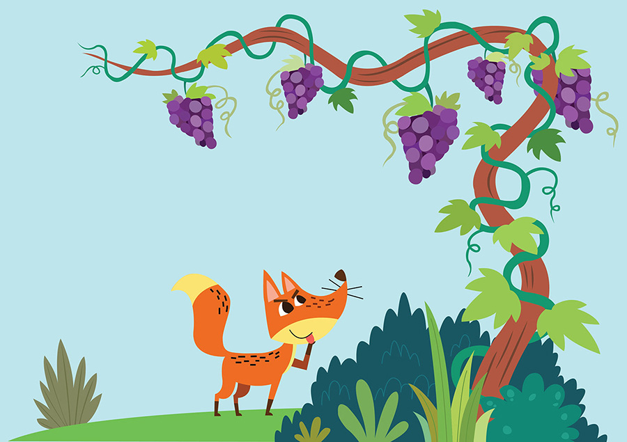fox and the grapes dhelpra dhe rrushte fabul